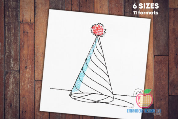 Birthday Party Hat Sketch: A Festive Embroidery Review