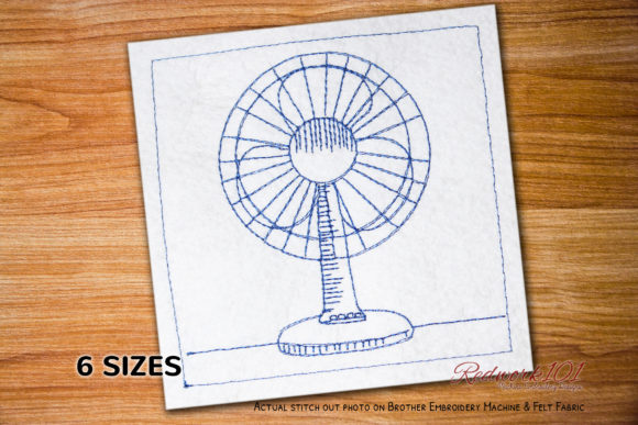 Electric Table Fan Redwork: A Seasonal Embroidery Review