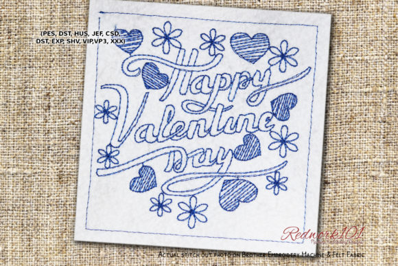 Review: Abstract Design Valentine Day Redwork for Modern Projects