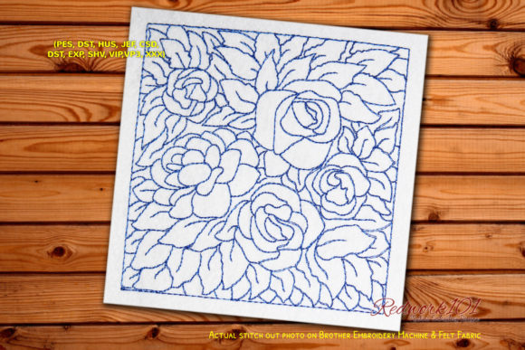 Seamless Rose Flower Pattern Redwork Review
