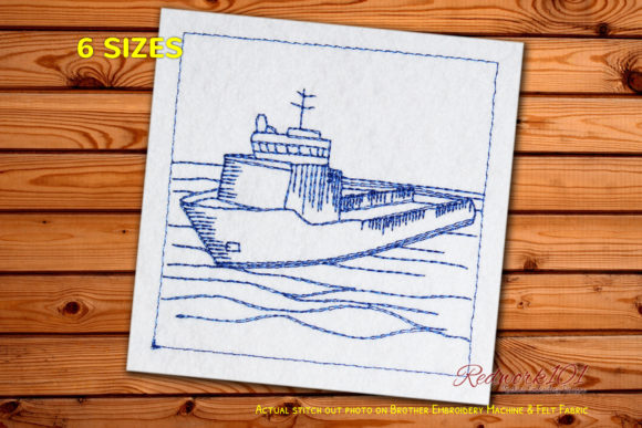 Tanker Ship Bluework: A Nautical Hit for Craft Fairs